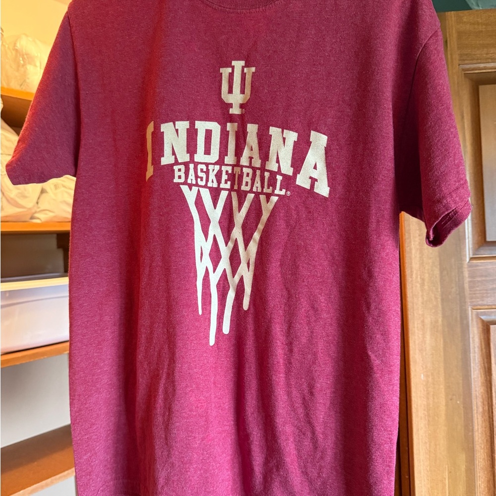 Gildan Maroon Indiana Graphic T-Shirt